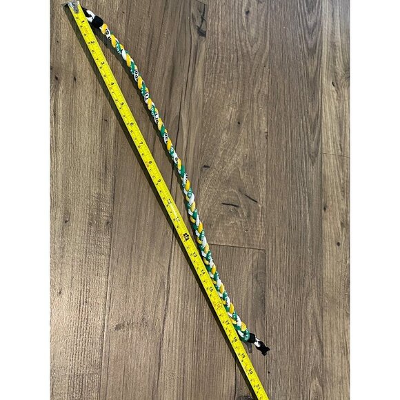 Triple Braided Sports Performance Titanium Necklace - Green, Yellow, & White - Picture 5 of 8